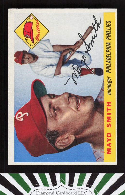 1955 Topps #130 Mayo Smith VGEX m, front