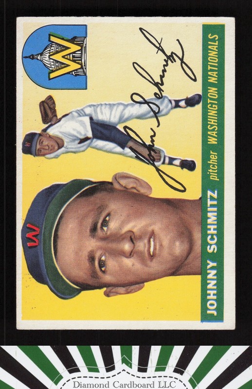 1955 Topps #159 Johnny Schmitz VGEX+ l, front
