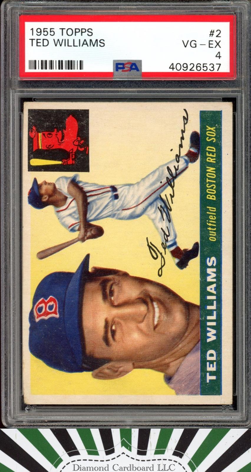 1955 Topps #2 Ted Williams PSA 4, front