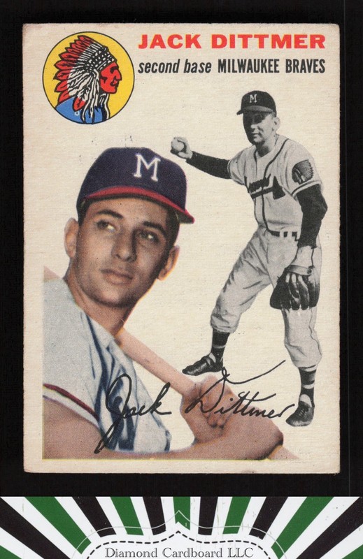 1954 Topps #53 Jack Dittmer GD+ c, front