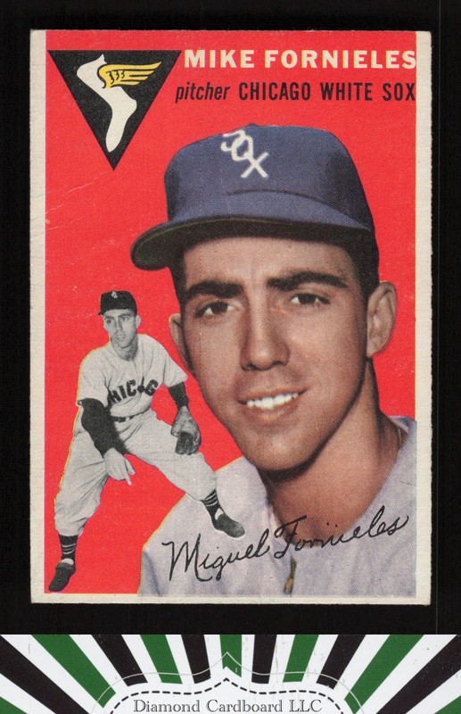 1954 Topps #154 Mike Fornieles VG a, front