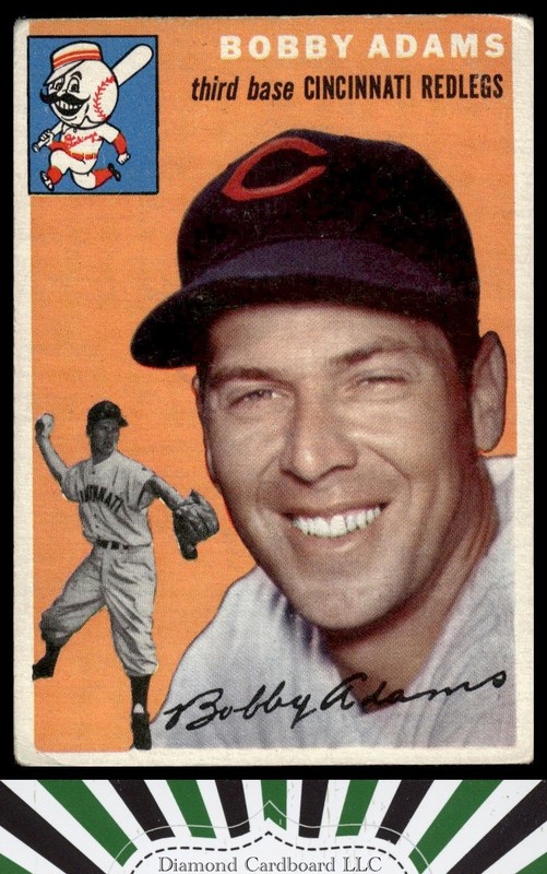 1954 Topps #123 Bobby Adams VG f, front