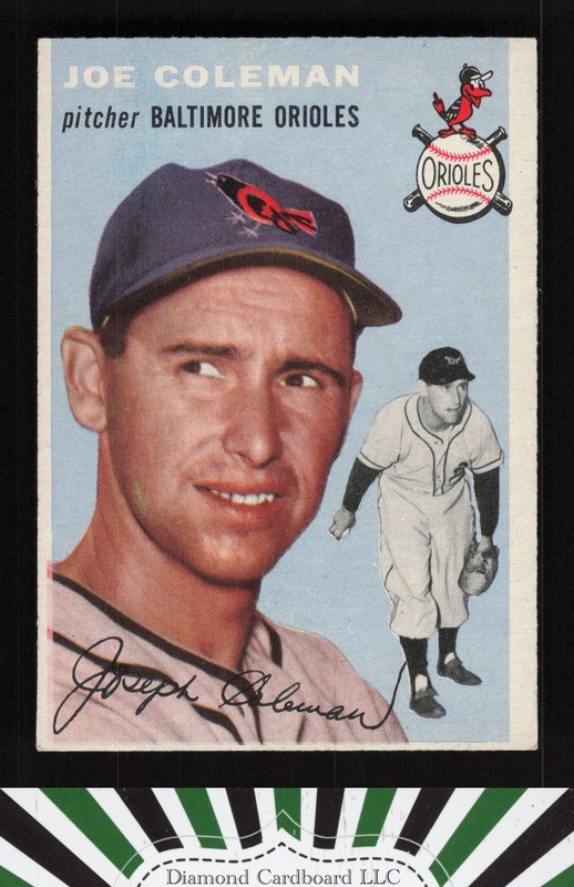1954 Topps #156 Joe Coleman EX h, front