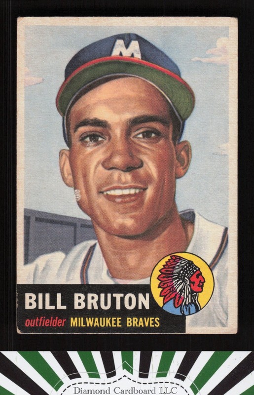 1953 Topps #214 Bill Bruton GD c, front