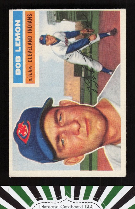 1956 Topps #255 Bob Lemon EX k, front