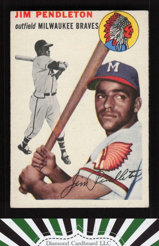 1954 Topps #165 Jim Pendleton VG d, front