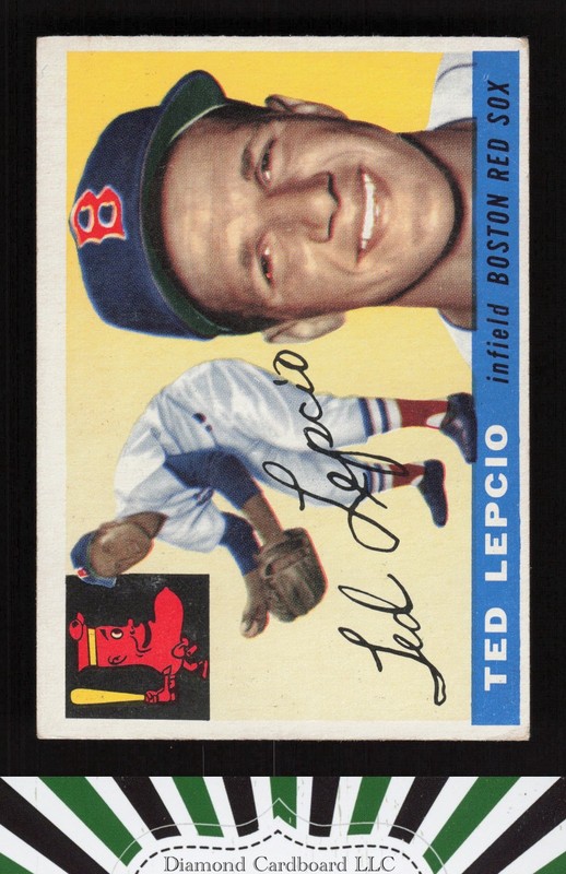 1955 Topps #128 Ted Lepcio VGEX b, front