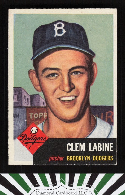 1953 Topps #14 Clem Labine EX g, front