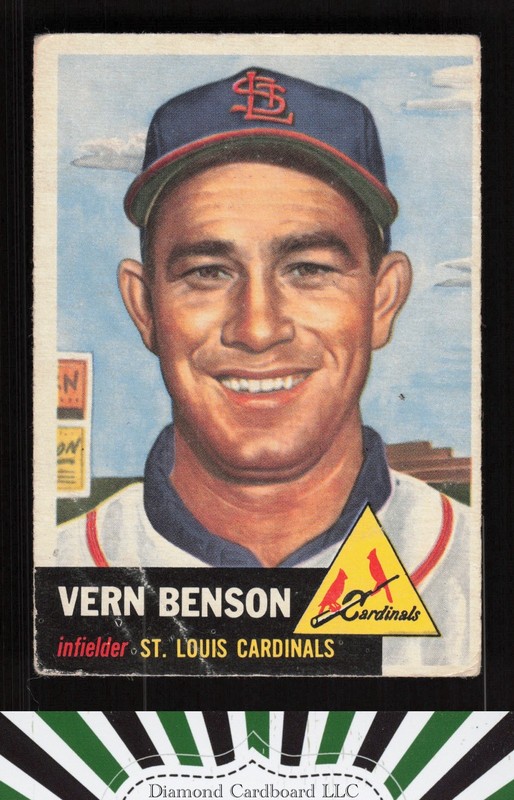1953 Topps #205 Vern Benson FR c, front