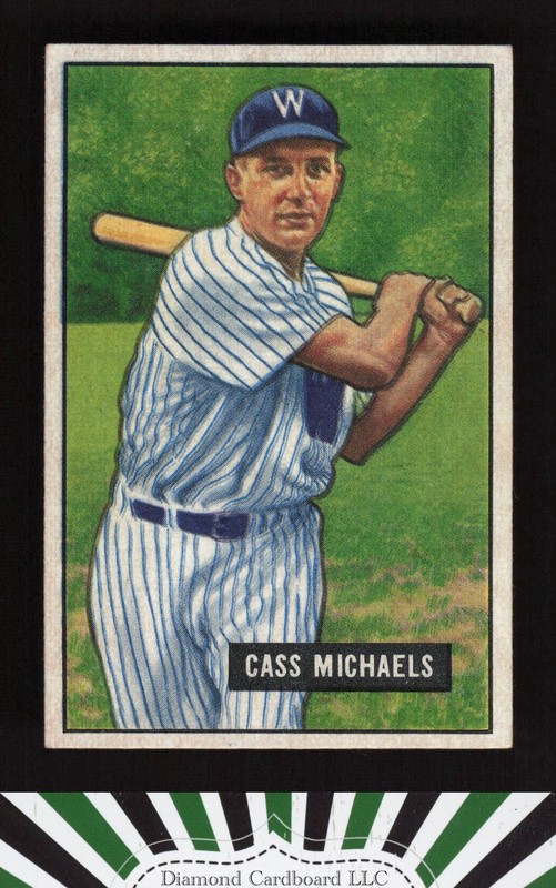 1951 Bowman #132 Cass Michaels EX [CENTERED], front