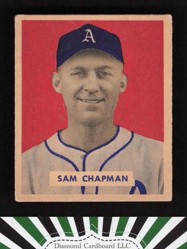 1949 Bowman #112 Sam Chapman VGEX b, front