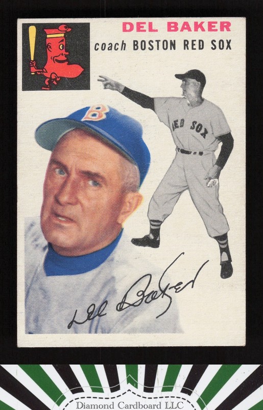 1954 Topps #133 Del Baker EX f, front