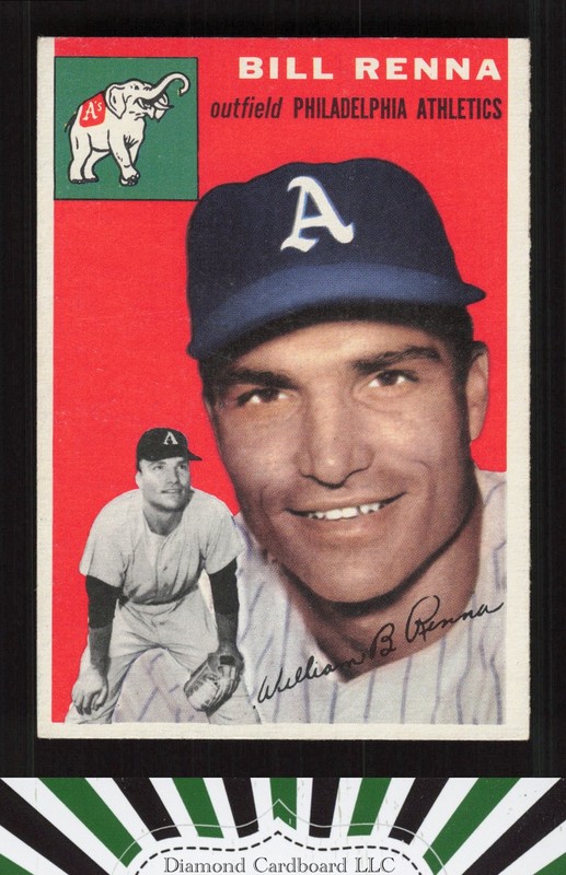1954 Topps #112 Bill Renna EX [GOOD EYE APPEAL] g, front