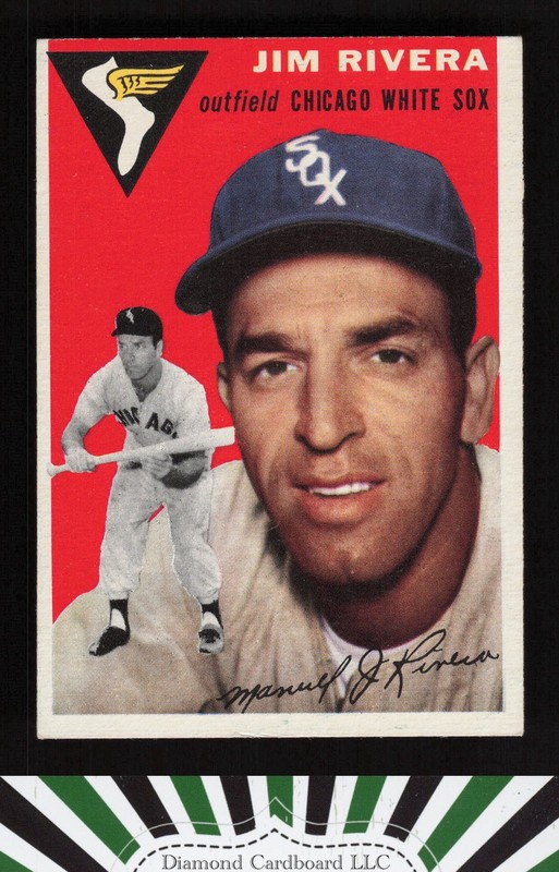 1954 Topps #34 Jim Rivera EX b, front
