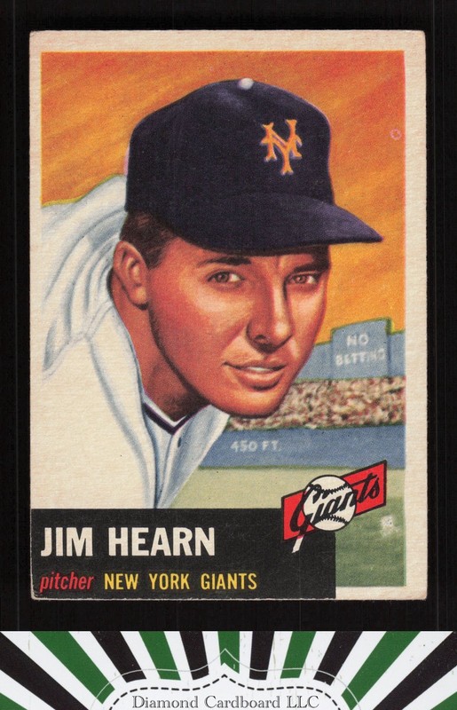 1953 Topps #38 Jim Hearn VG d, front