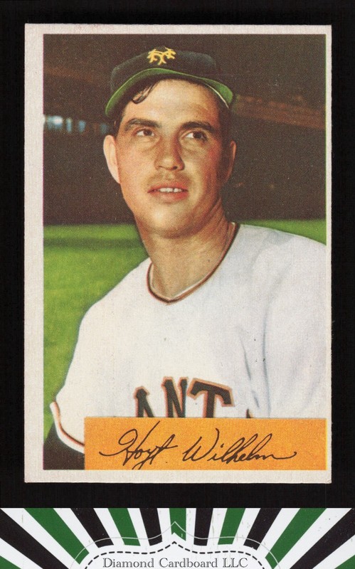 1954 Bowman #57 Hoyt Wilhelm EXMT g, front