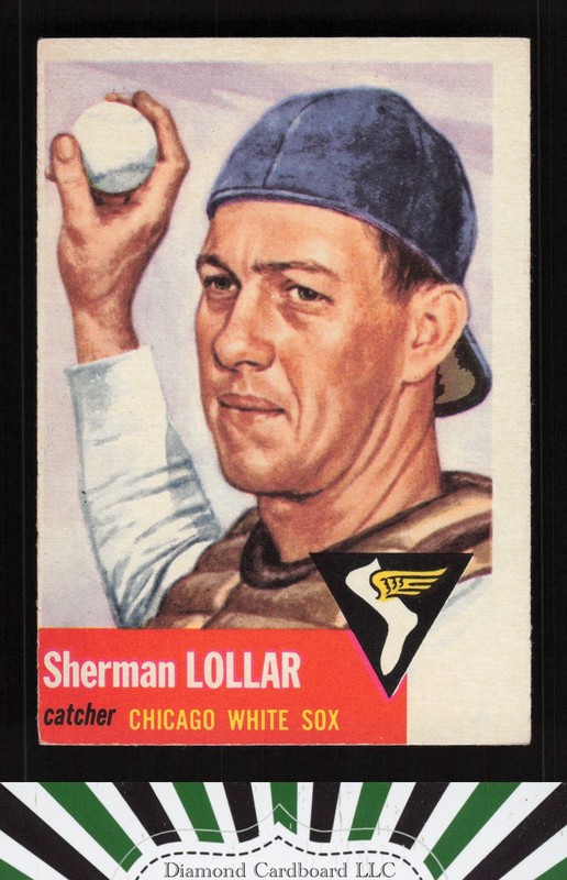 1953 Topps #53 Sherm Lollar VGEX+ g, front