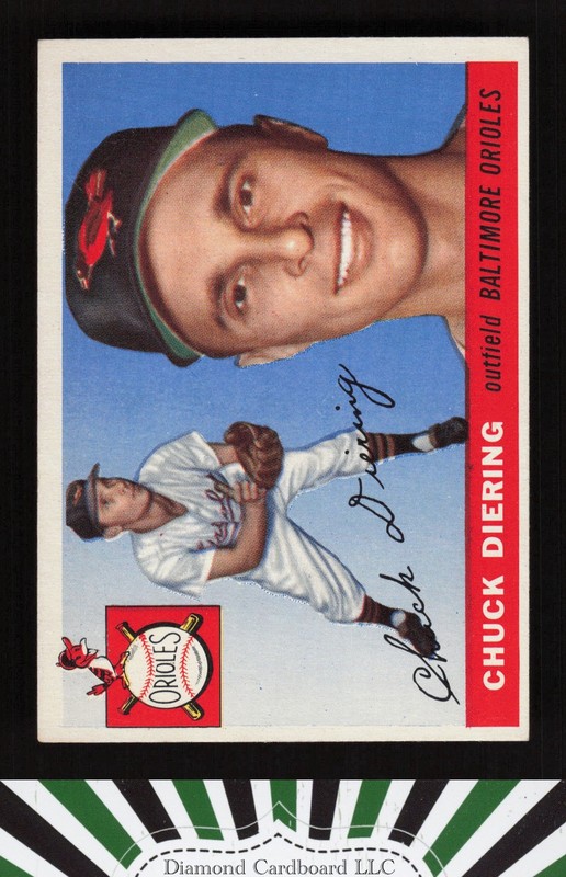 1955 Topps #105 Chuck Diering EX i, front