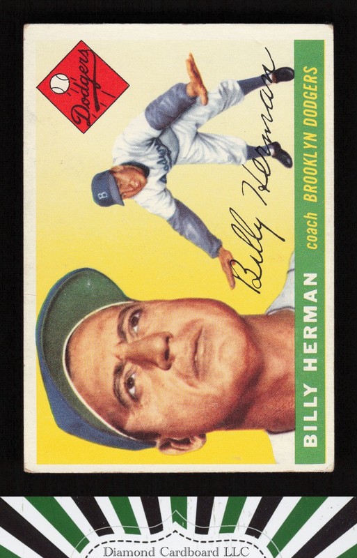 1955 Topps #19 Billy Herman VG+ a, front