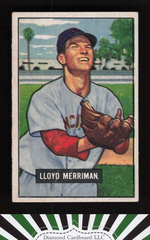 1951 Bowman #72 Lloyd Merriman VG, front