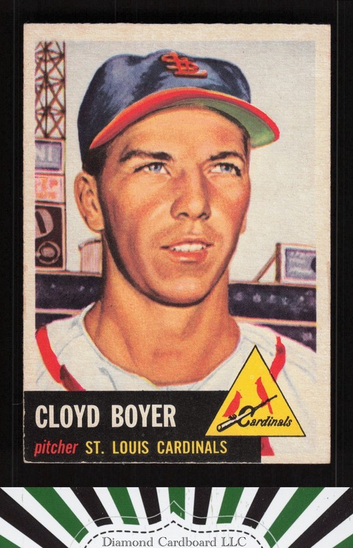 1953 Topps #60 Cloyd Boyer VGEX f, front