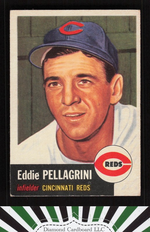 1953 Topps #28 Eddie Pellagrini VG f, front