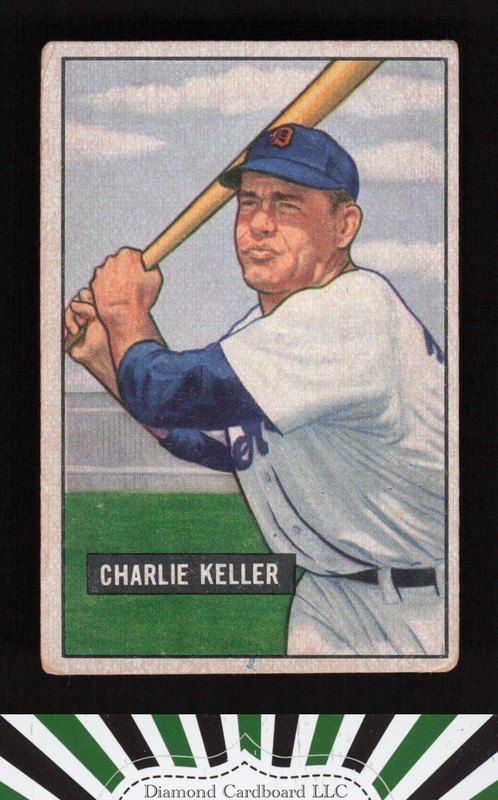 1951 Bowman #177 Charlie Keller VG, front