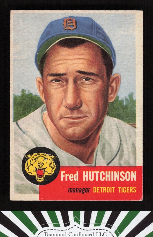 1953 Topps #72 Fred Hutchinson VGEX f, front