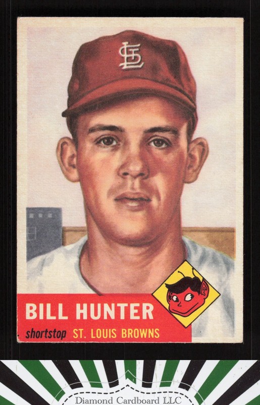 1953 Topps #166 Billy Hunter VGEX+ [GREAT EYE APPEAL] i, front