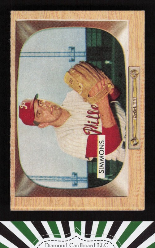 1955 Bowman #64 Curt Simmons VG+, front
