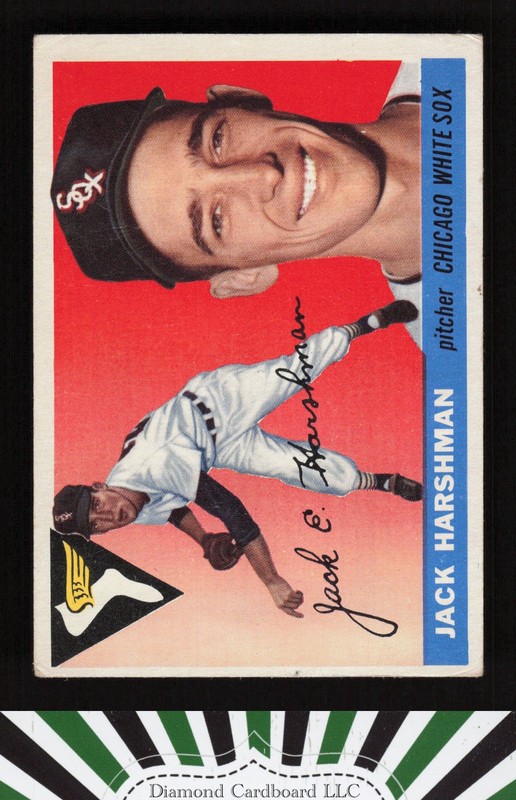 1955 Topps #104 Jack Harshman VG+ b, front
