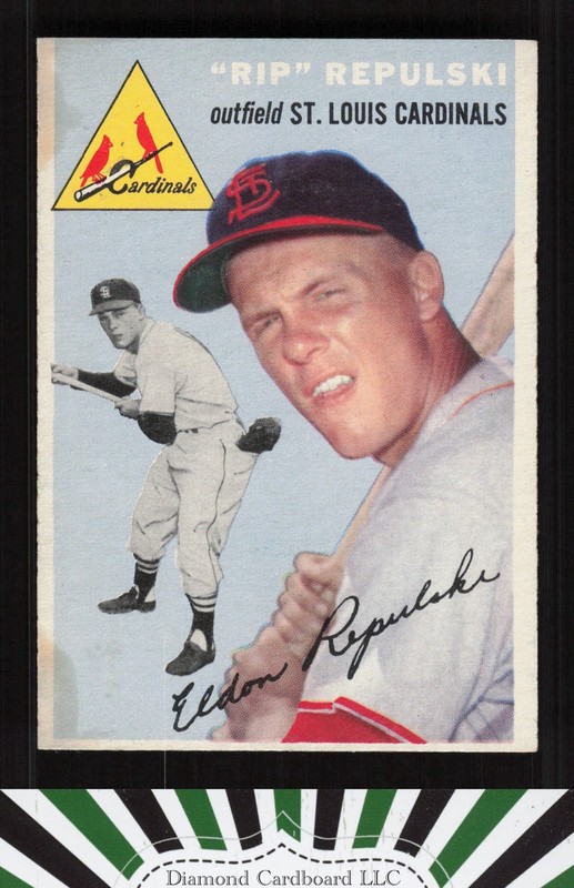1954 Topps #115 Rip Repulski EX (ST) m, front