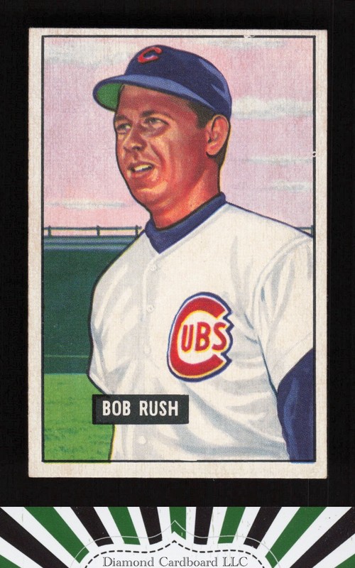 1951 Bowman #212 Bob Rush EX, front