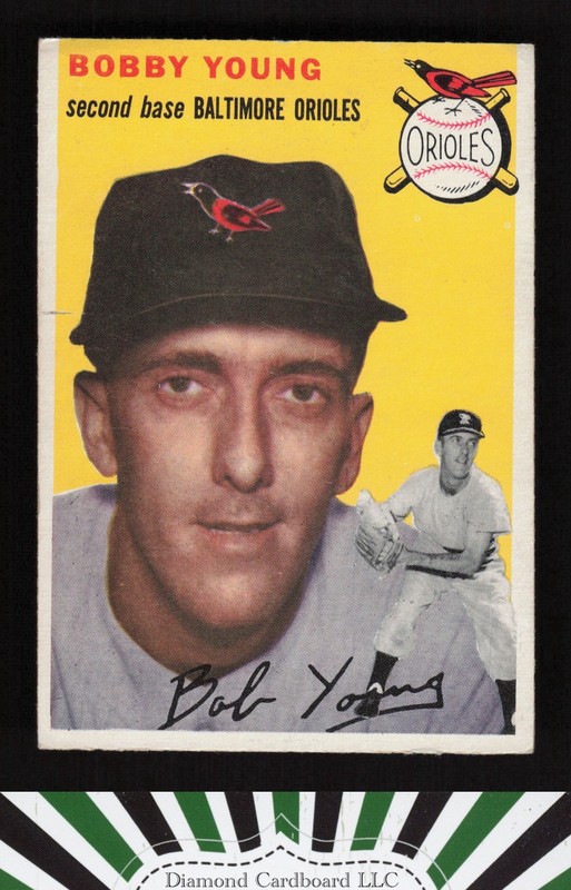 1954 Topps #8 Bobby Young VGEX k, front