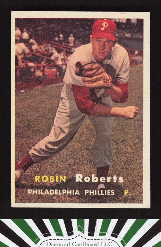 1957 Topps #15 Robin Roberts EX+ f, front