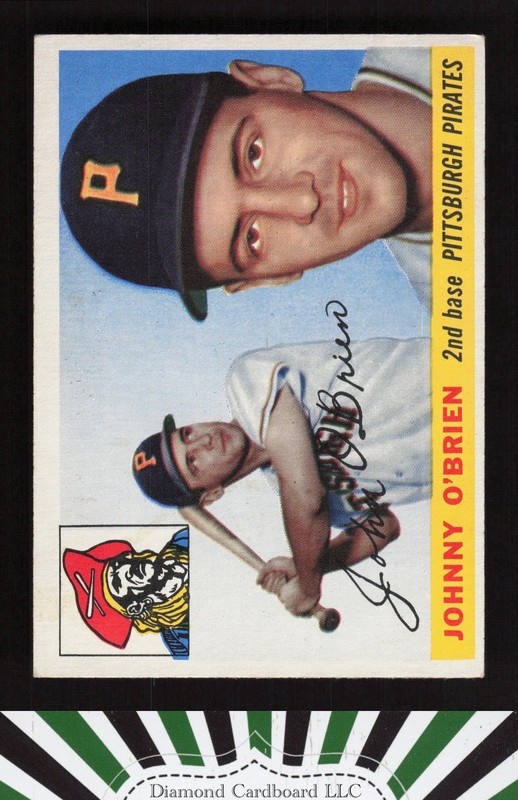 1955 Topps #135 Johnny O'Brien EX h, front