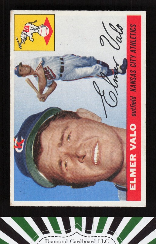 1955 Topps #145 Elmer Valo VG [GOOD EYE APPEAL] c, front