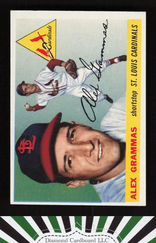 1955 Topps #21 Alex Grammas EX m, front