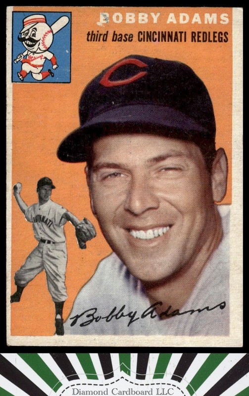 1954 Topps #123 Bobby Adams GD e, front