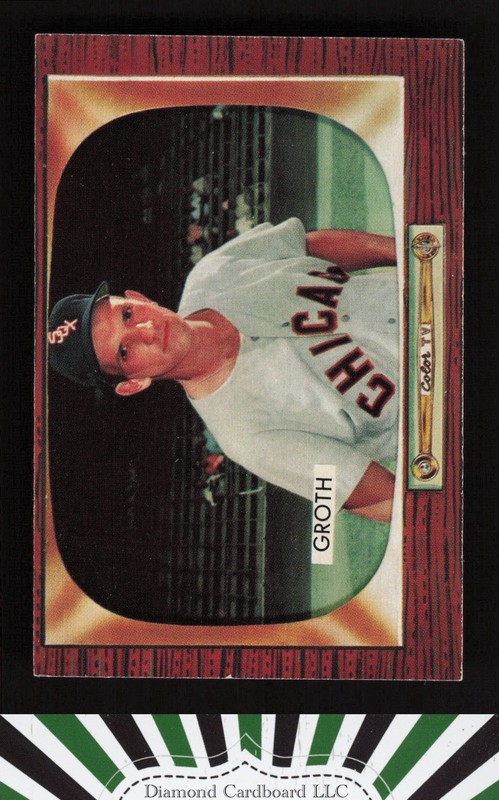 1955 Bowman #117 Johnny Groth EX, front