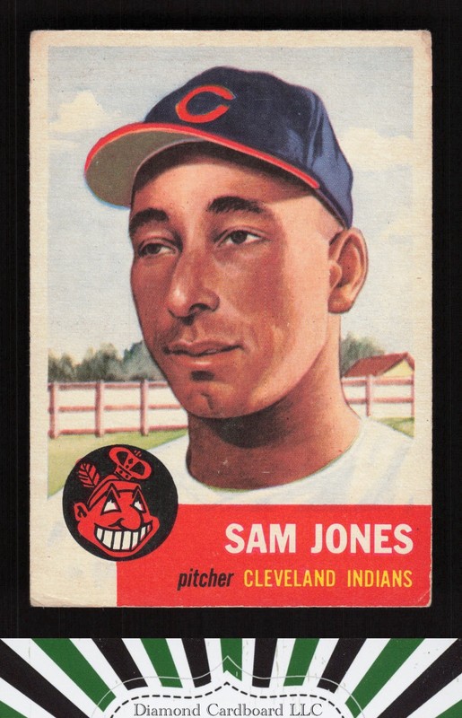 1953 Topps #6 Sam Jones VG [CENTERED] d, front