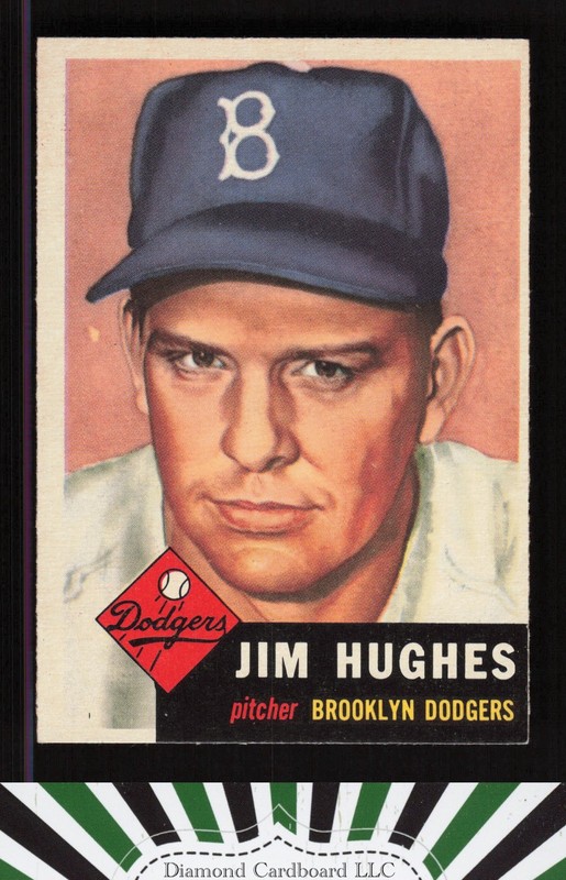 1953 Topps #216 Jim Hughes NM j, front