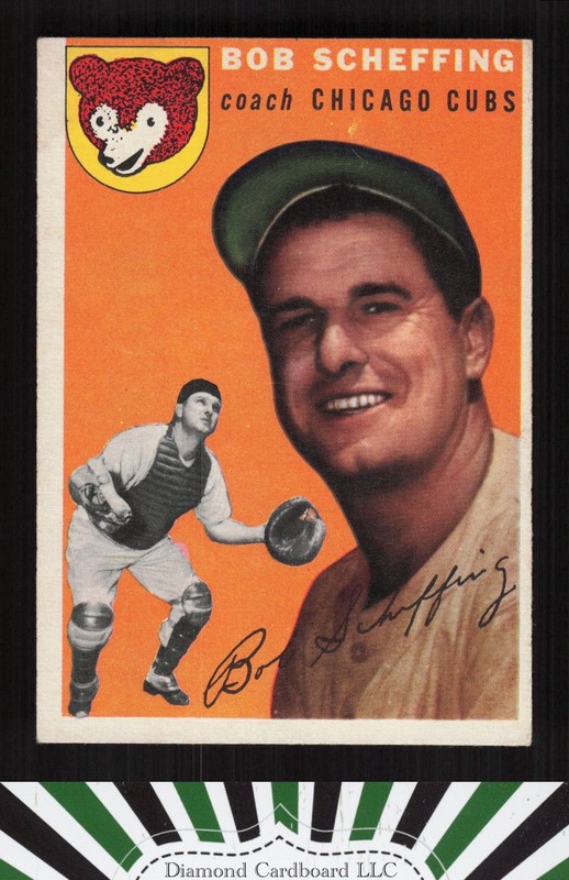 1954 Topps #76 Bob Scheffing VGEX m, front