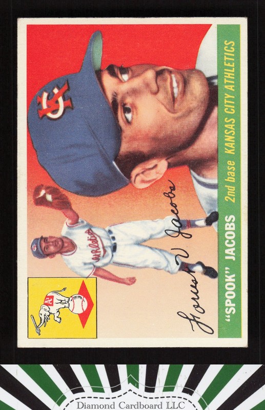 1955 Topps #61 Spook Jacobs VGEX+ x, front
