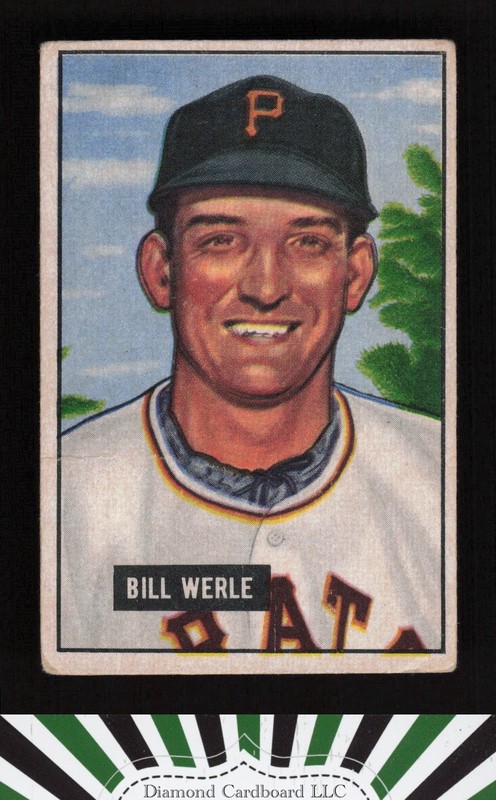 1951 Bowman #64 Bill Werle GD, front