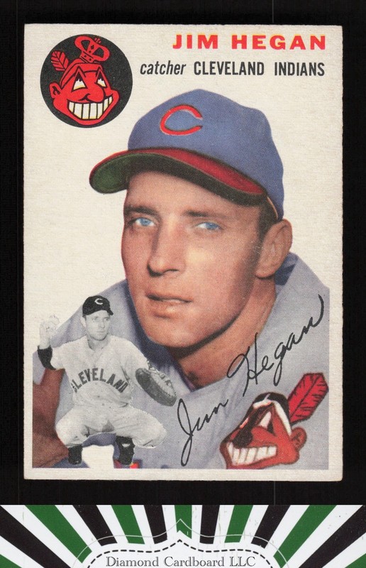 1954 Topps #29 Jim Hegan EX k, front