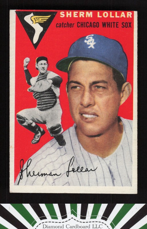 1954 Topps #39 Sherm Lollar EX h, front