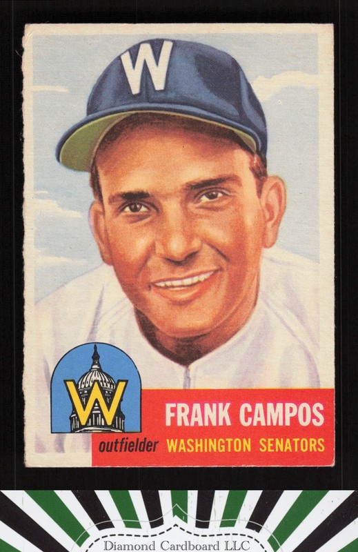 1953 Topps #51 Frank Campos VGEX c, front
