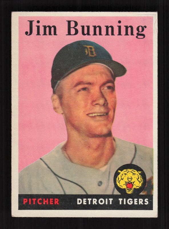 1958 Topps #115 Jim Bunning VG+ f, front