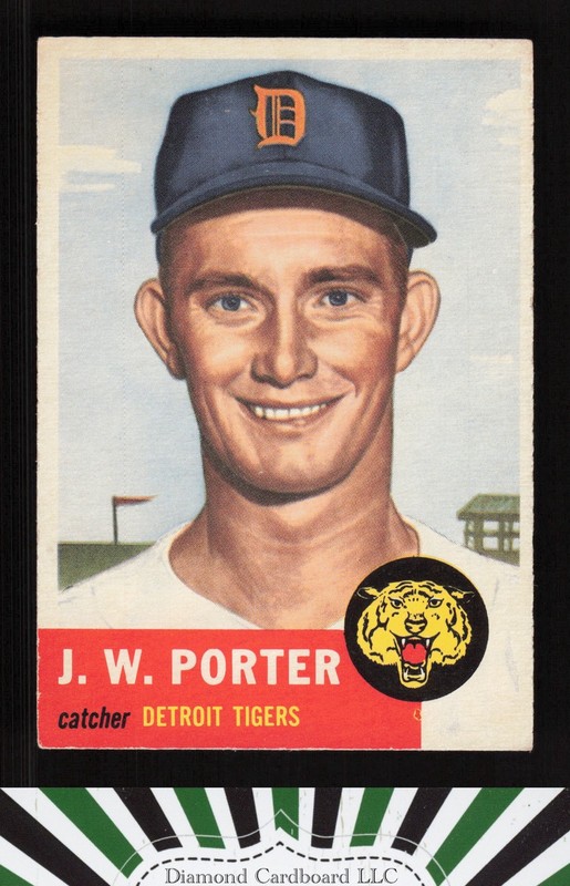 1953 Topps #211 J.W. Porter EX g, front